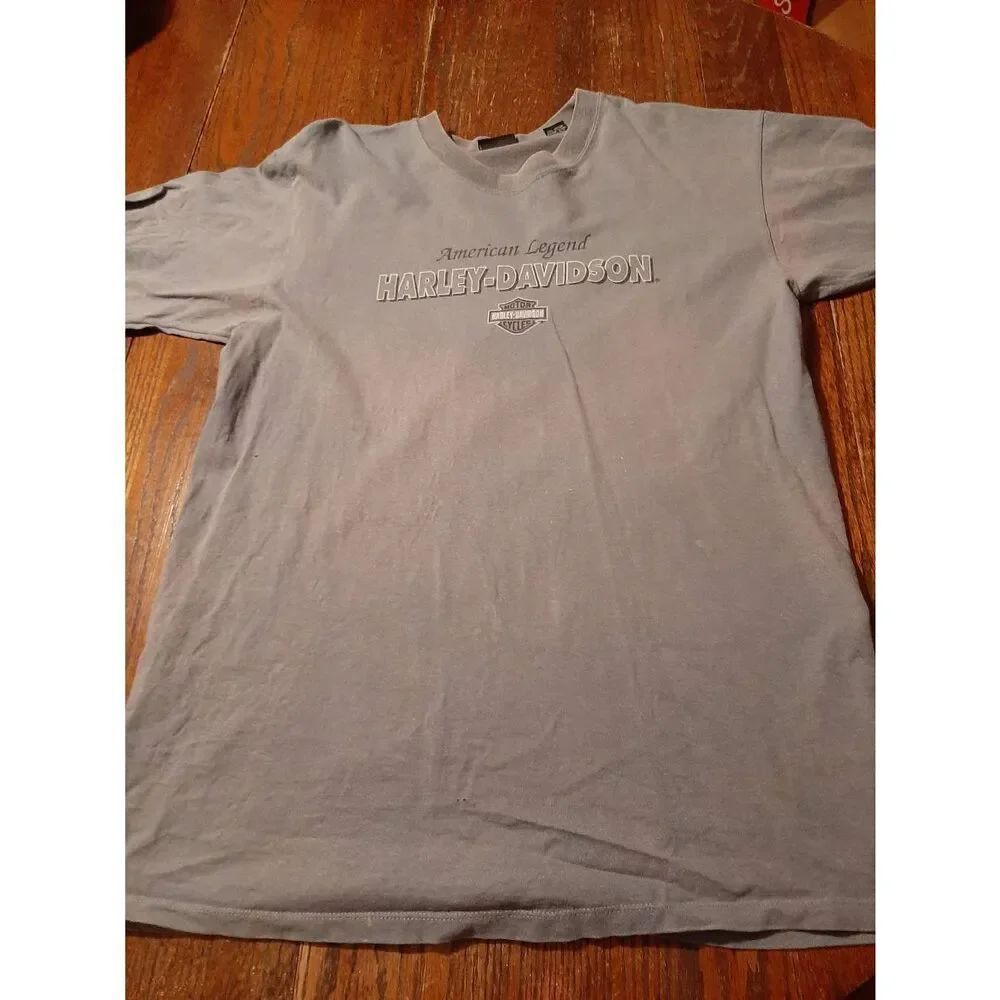 Vintage Large Harley Davidson American Legend Short Sleeve Tee TShirt Top Cotton